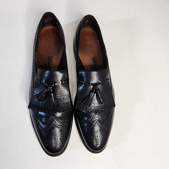 Allen Edmonds Arlington Black Leather Kiltie Tassel Loafers Size 13 AA - Picture 3 of 13